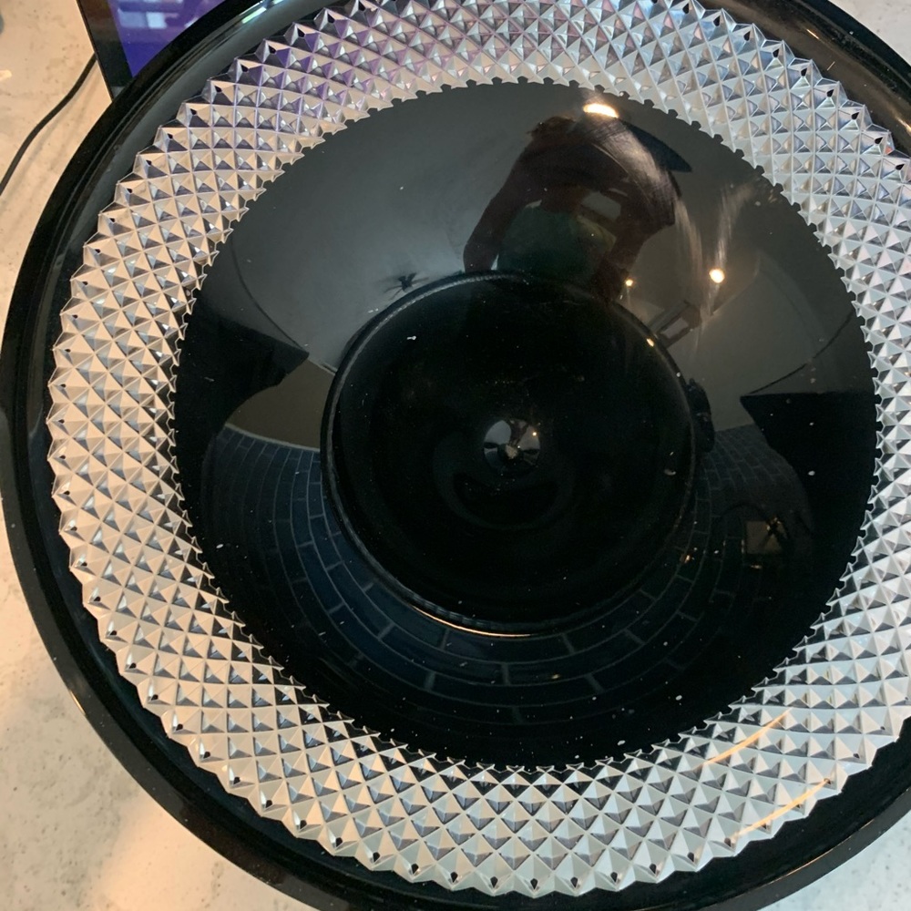 Black 13” center piece real crystals worth $1200